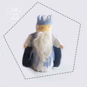 Télkirály gyapjú filc figura szabásminta